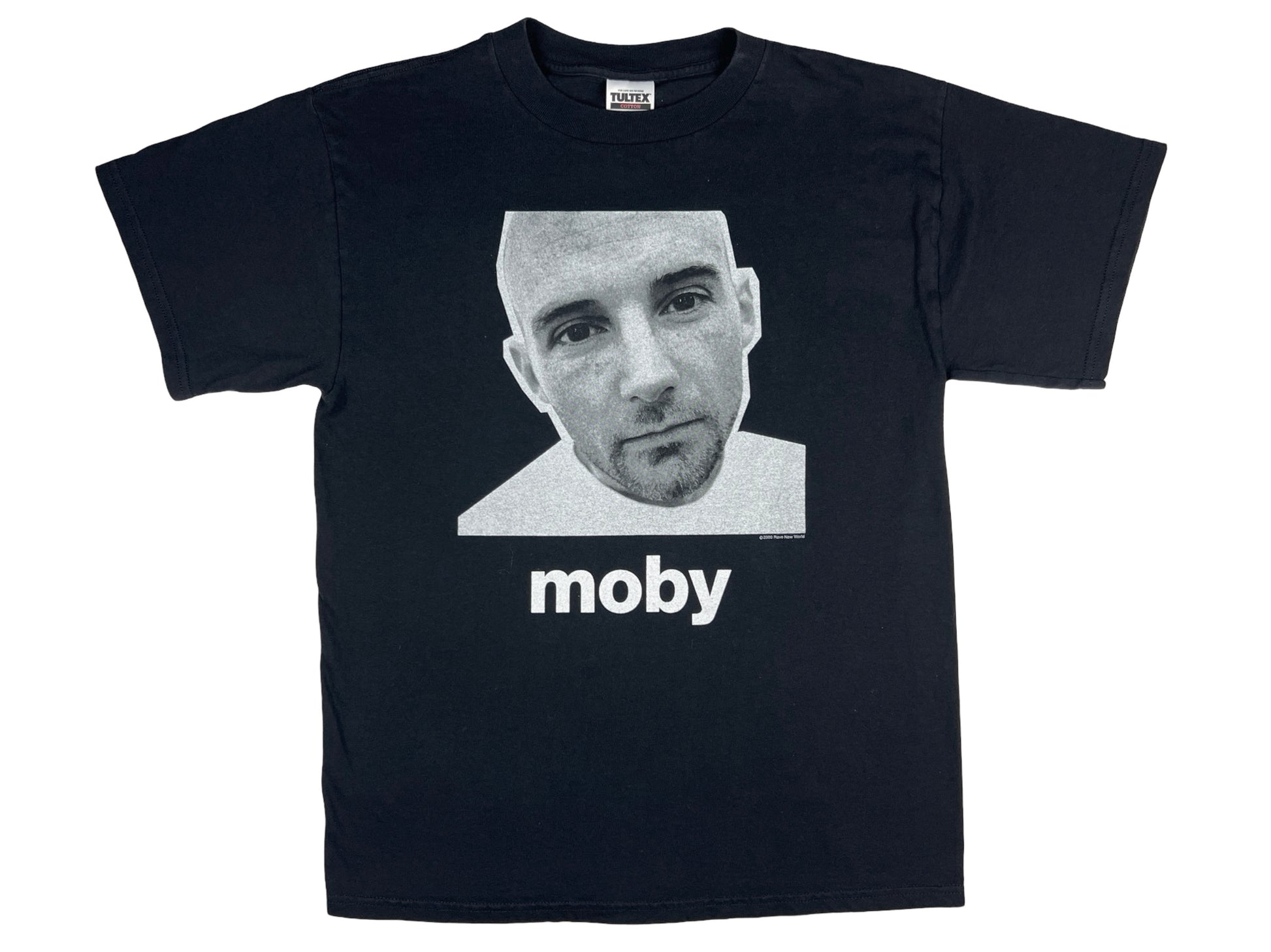 Vintage Moby Black T-Shirt Techno Rave DJ 90s Vegan
