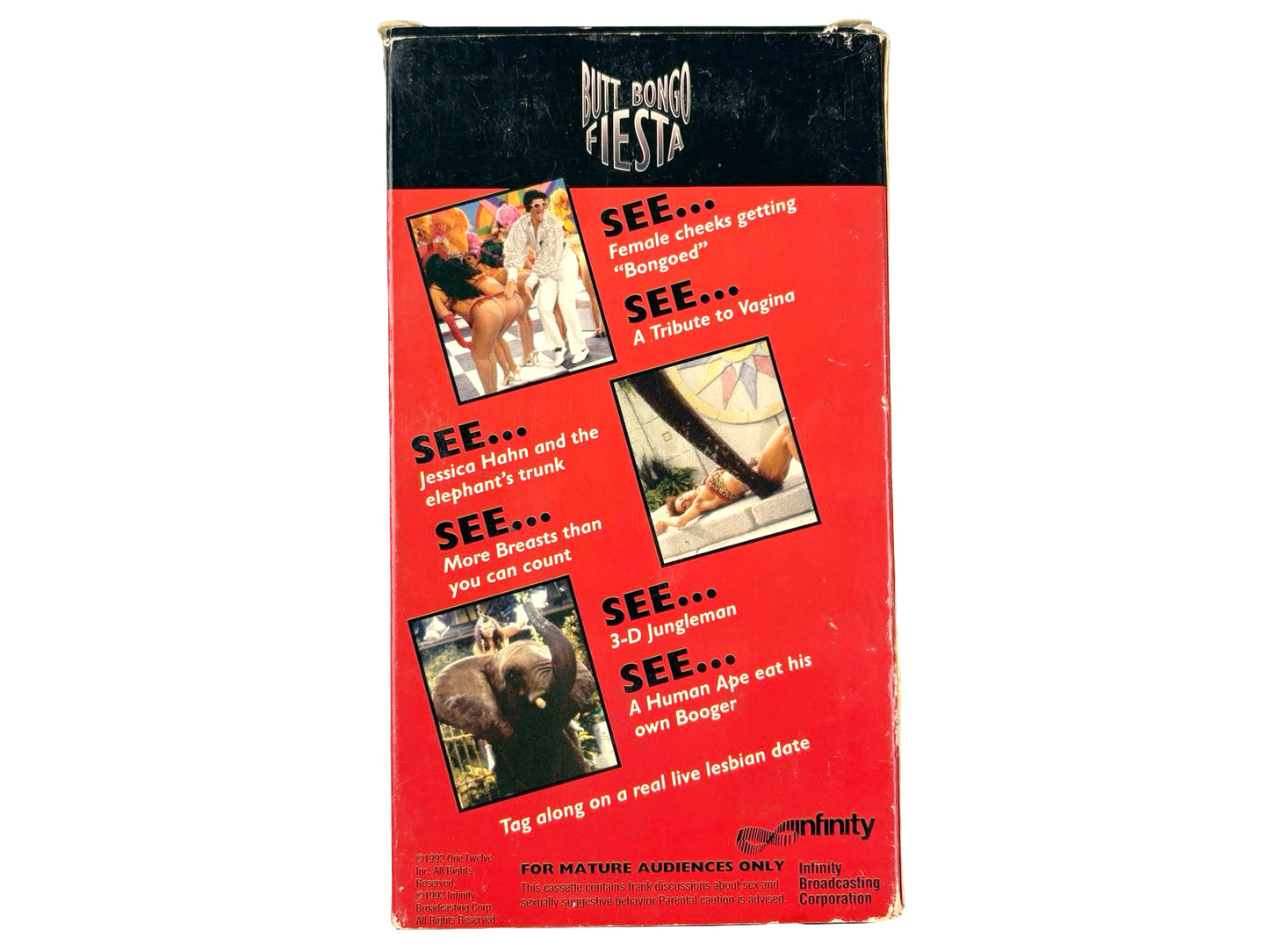 Howard Stern Butt Bongo Fiesta VHS & 3D Glasses