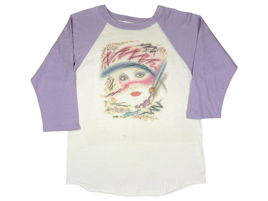 Vintage 80's Woman Art Raglan T-Shirt