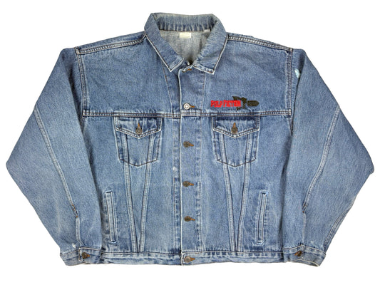 Vintage Pulp Fiction Embroidered Jean Jacket