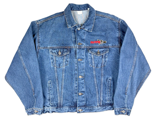 Vintage Pulp Fiction Embroidered Jean Jacket