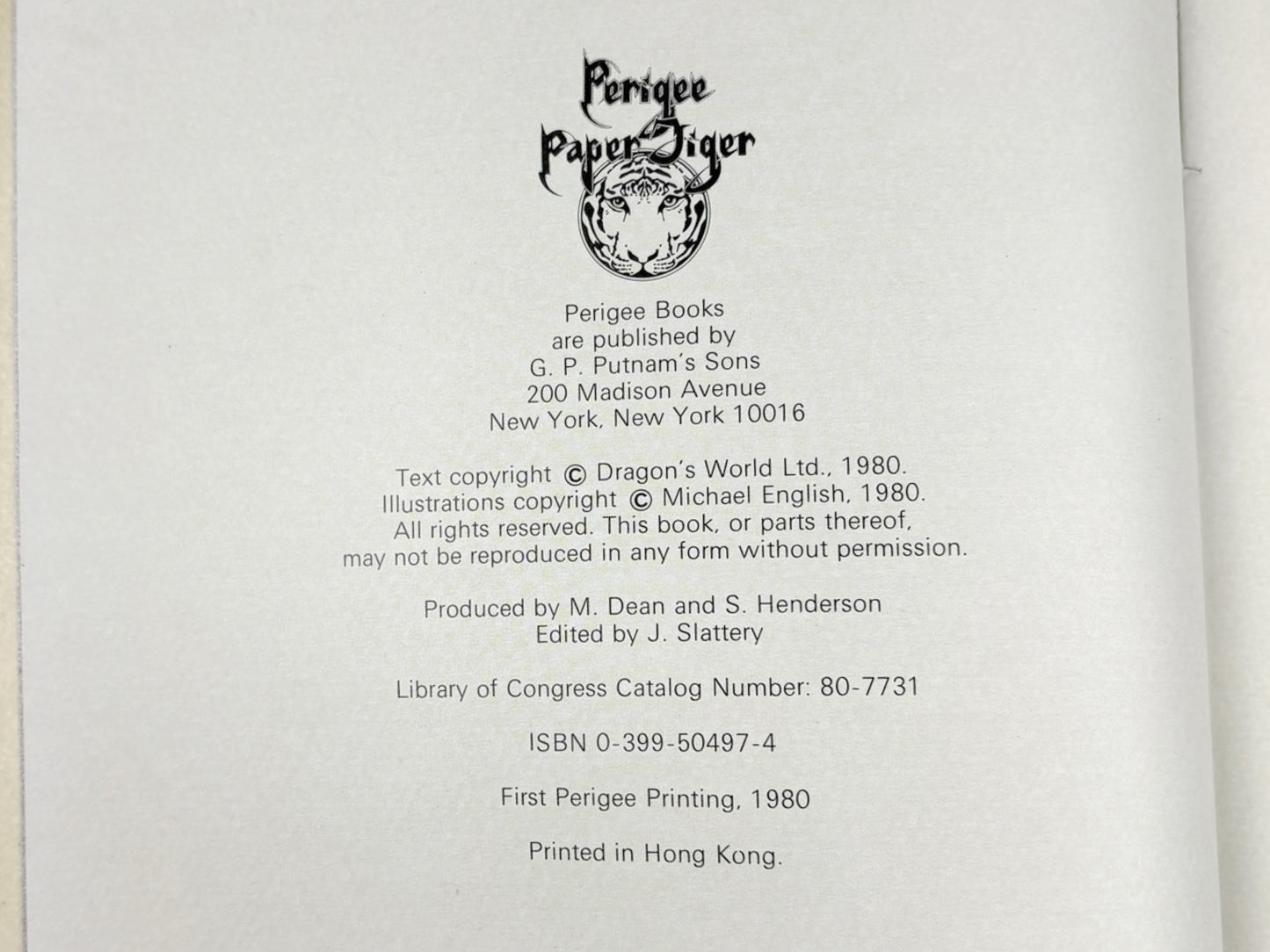 Michael English 3-D Eye Book