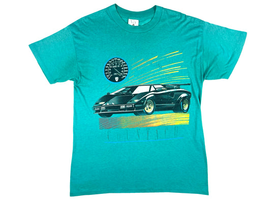 Vintage Lamborghini Countach Turquoise T-Shirt