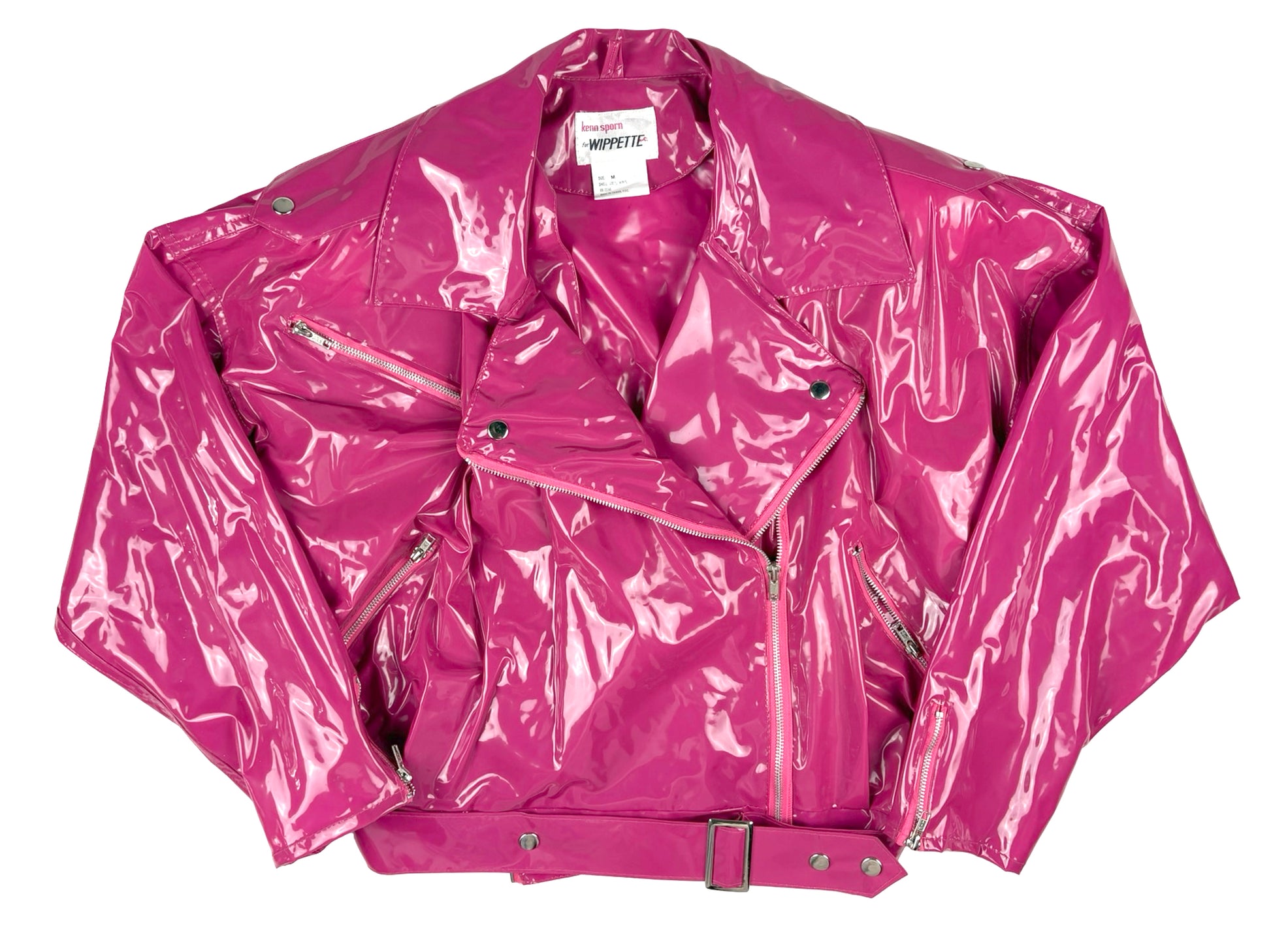 Vintage Kenn Sporn Hot Pink Vinyl Moto Jacket