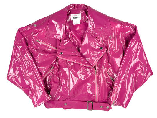 Vintage Kenn Sporn Hot Pink Vinyl Moto Jacket