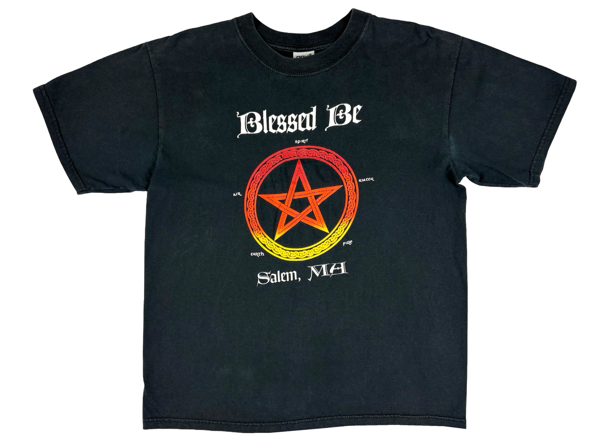 Vintage Salem Mass Blessed Be Pentagram T-Shirt