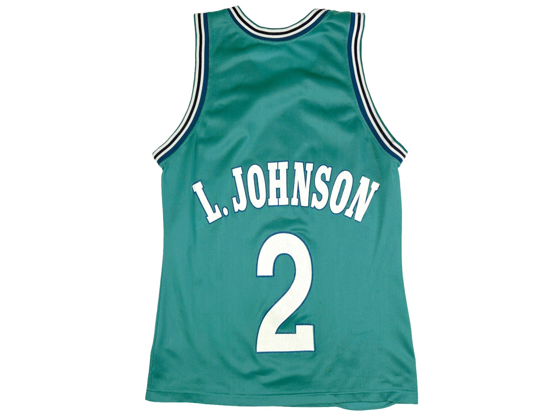 Vintage Champion Charlotte Hornets Larry Johnson Jersey