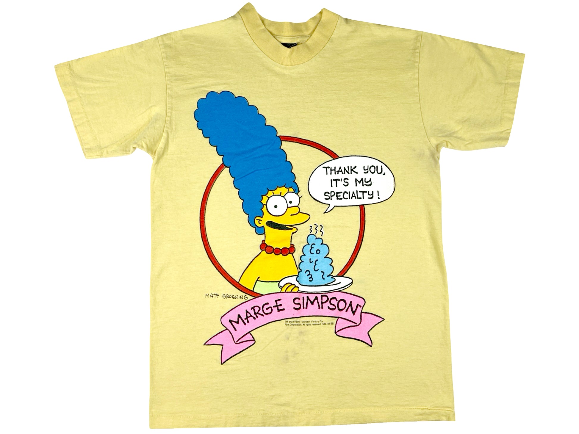 Vintage The Simpsons Marge Simpson Yellow T-Shirt 90s 