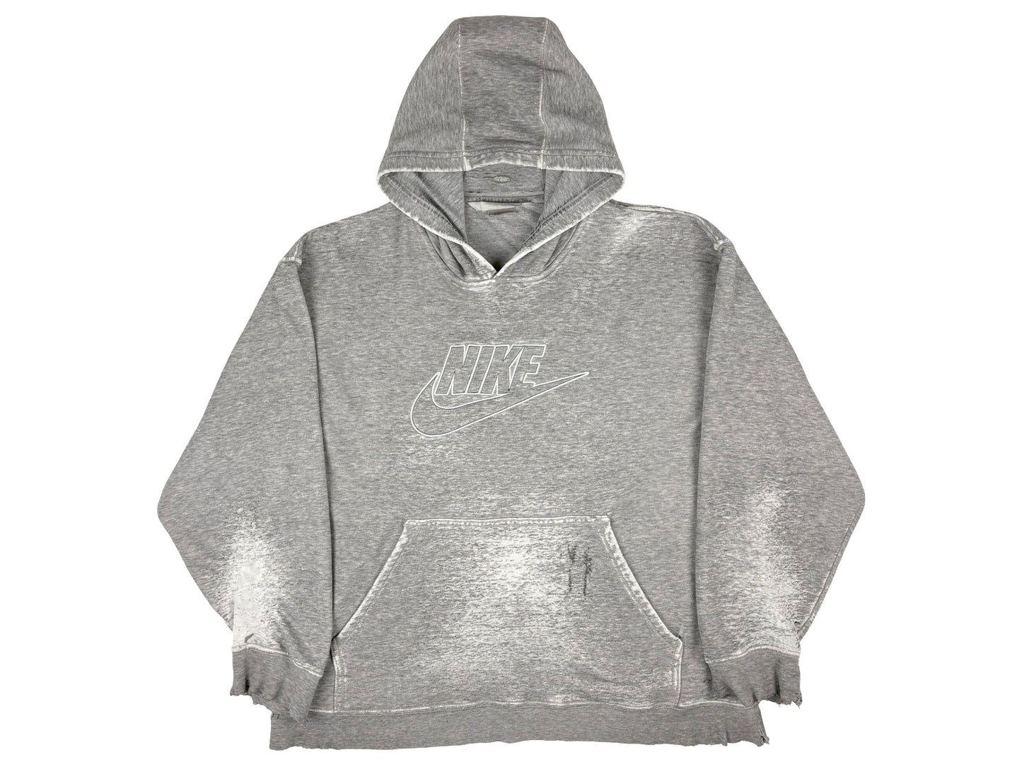 Vintage Nike Thrashed & Faded Grey Hoodie