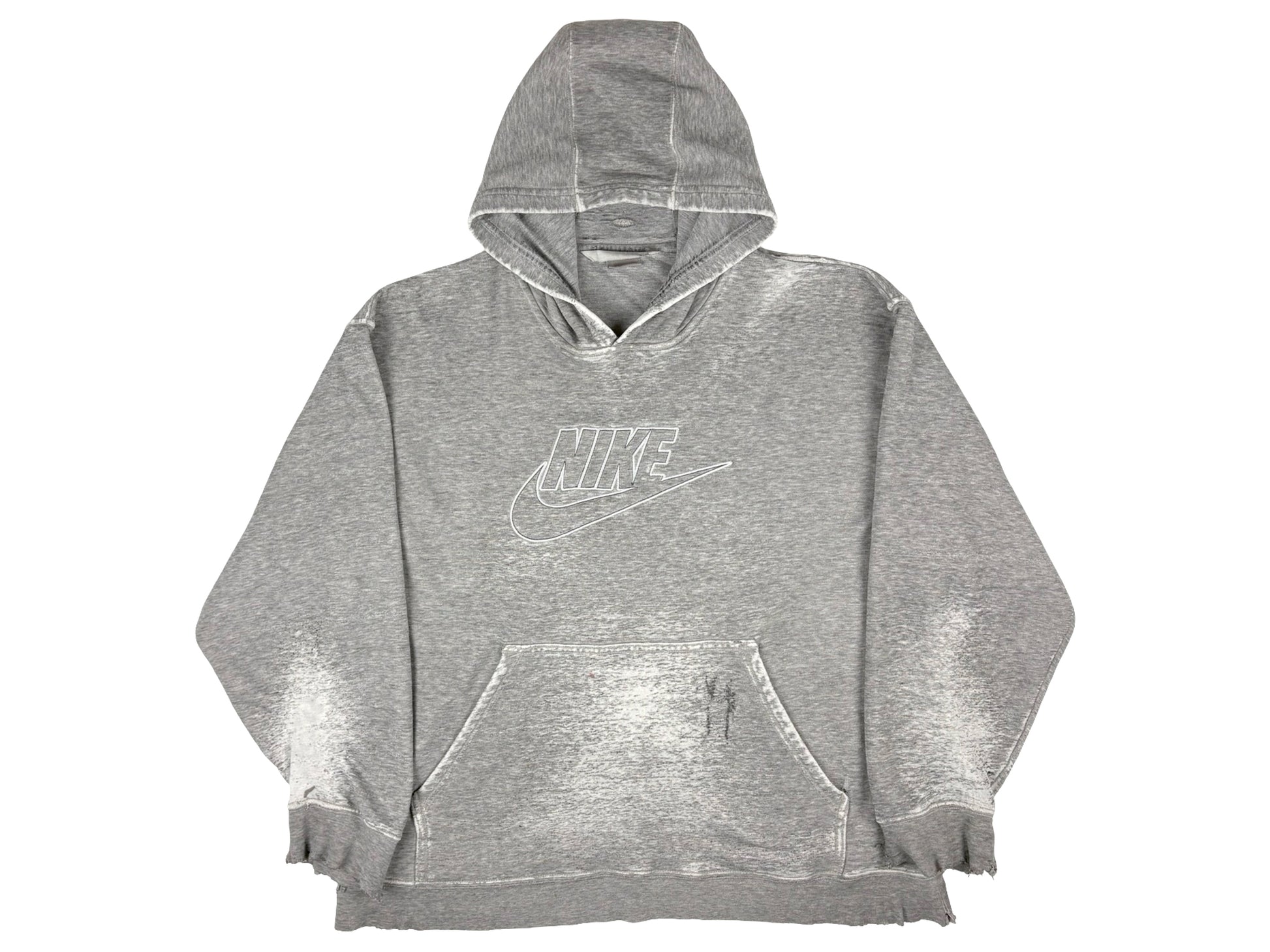 Vintage Nike Thrashed & Faded Grey Hoodie