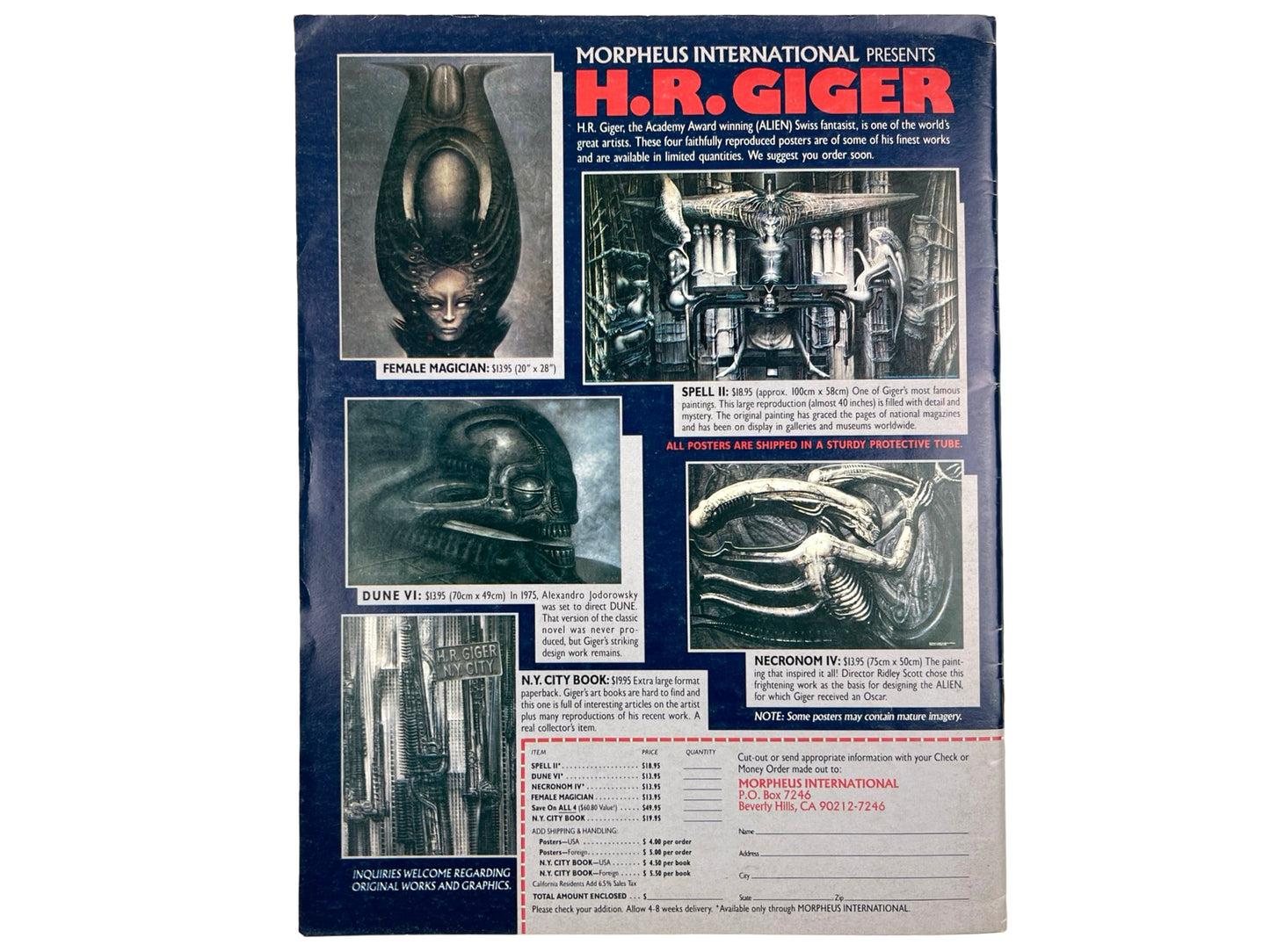 Cinefastique Magazine H.R.Giger