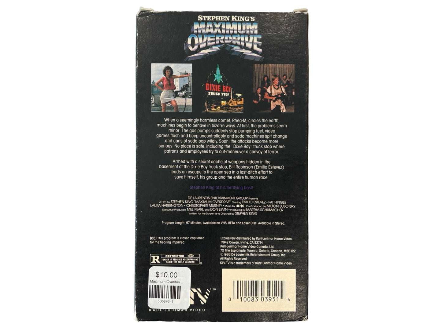 Maximum Overdrive VHS