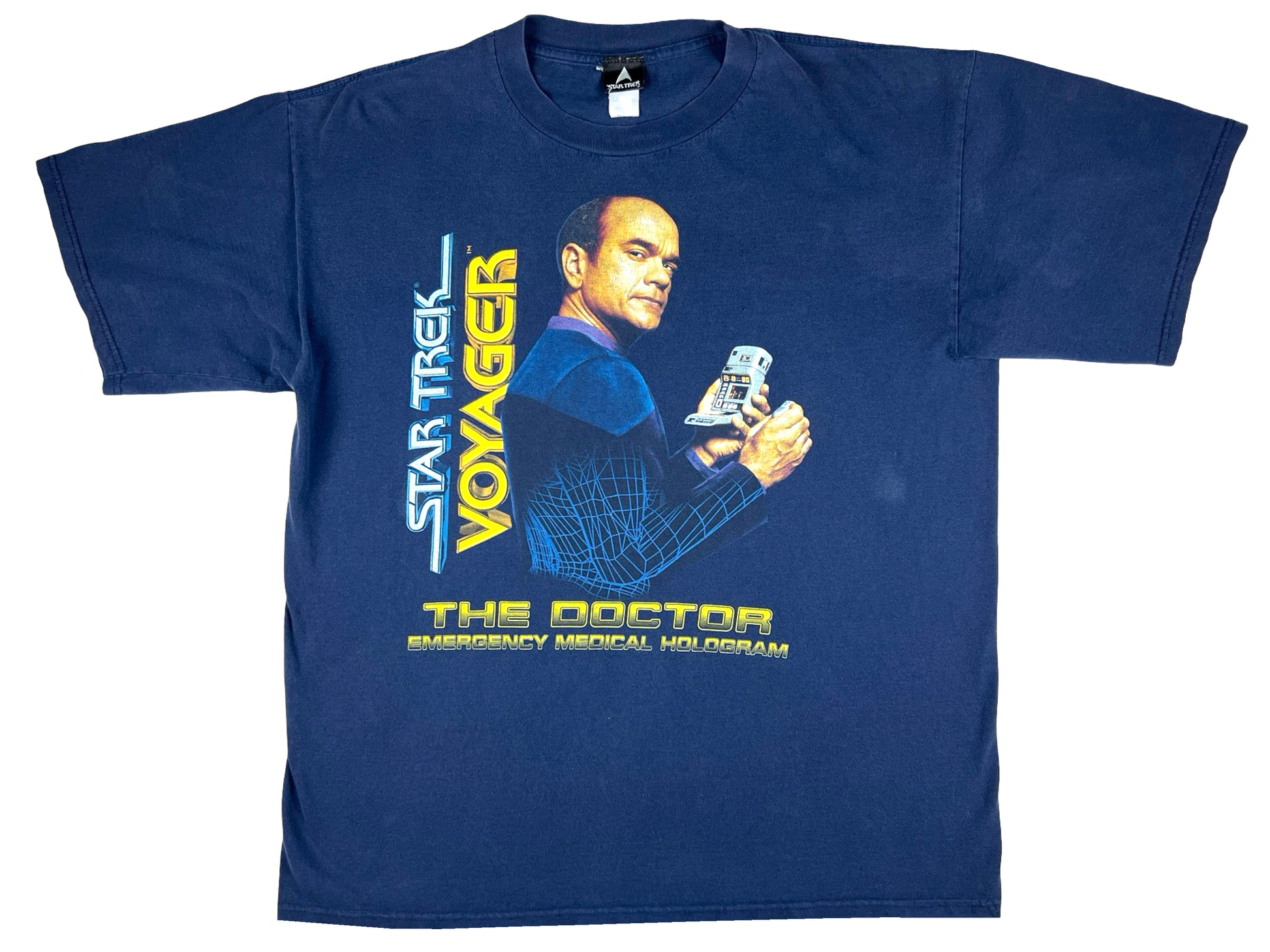 Vintage Star Trek 'Voyager' The Doctor Blue T-Shirt