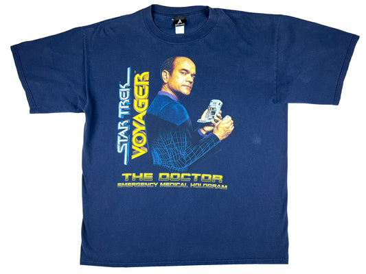 Vintage Star Trek 'Voyager' The Doctor Blue T-Shirt