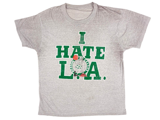 Vintage Boston Celtics 'I Hate LA' Threadbare T-Shirt Danny Ainge