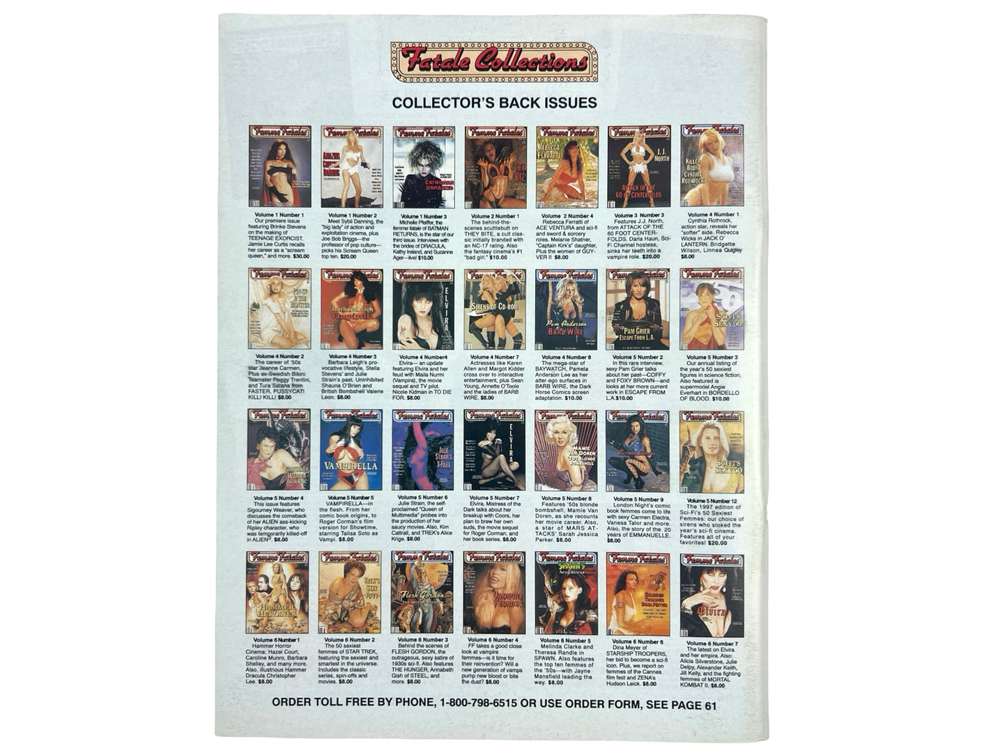 Femme Fatales Magazine Jeri Ryan July 1998