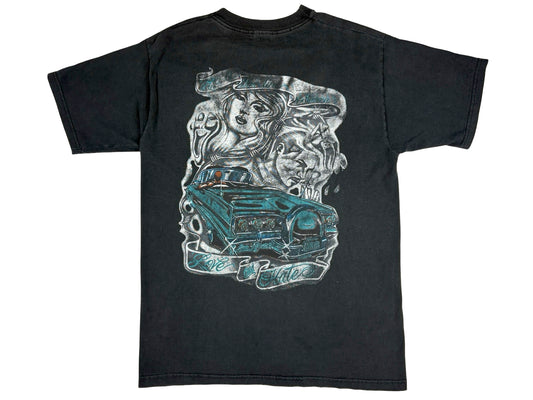 Vintage Chicano Art Love & Hate T-Shirt