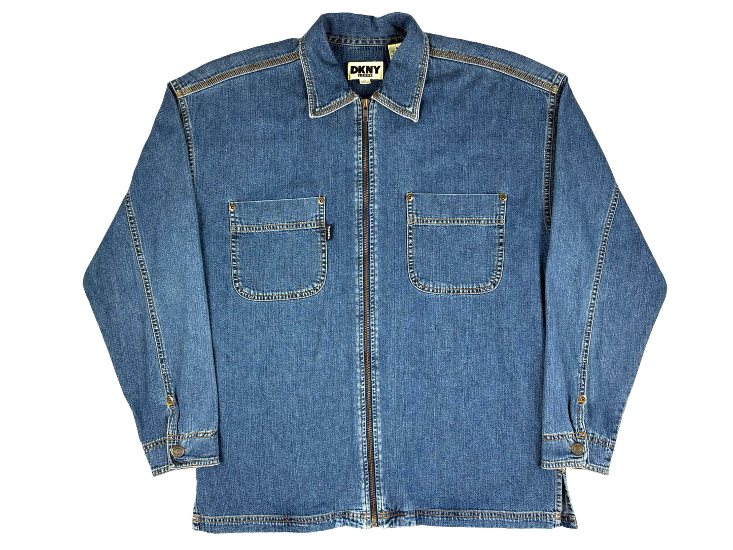Vintage DKNY Jeans Zip Down Denim Shirt