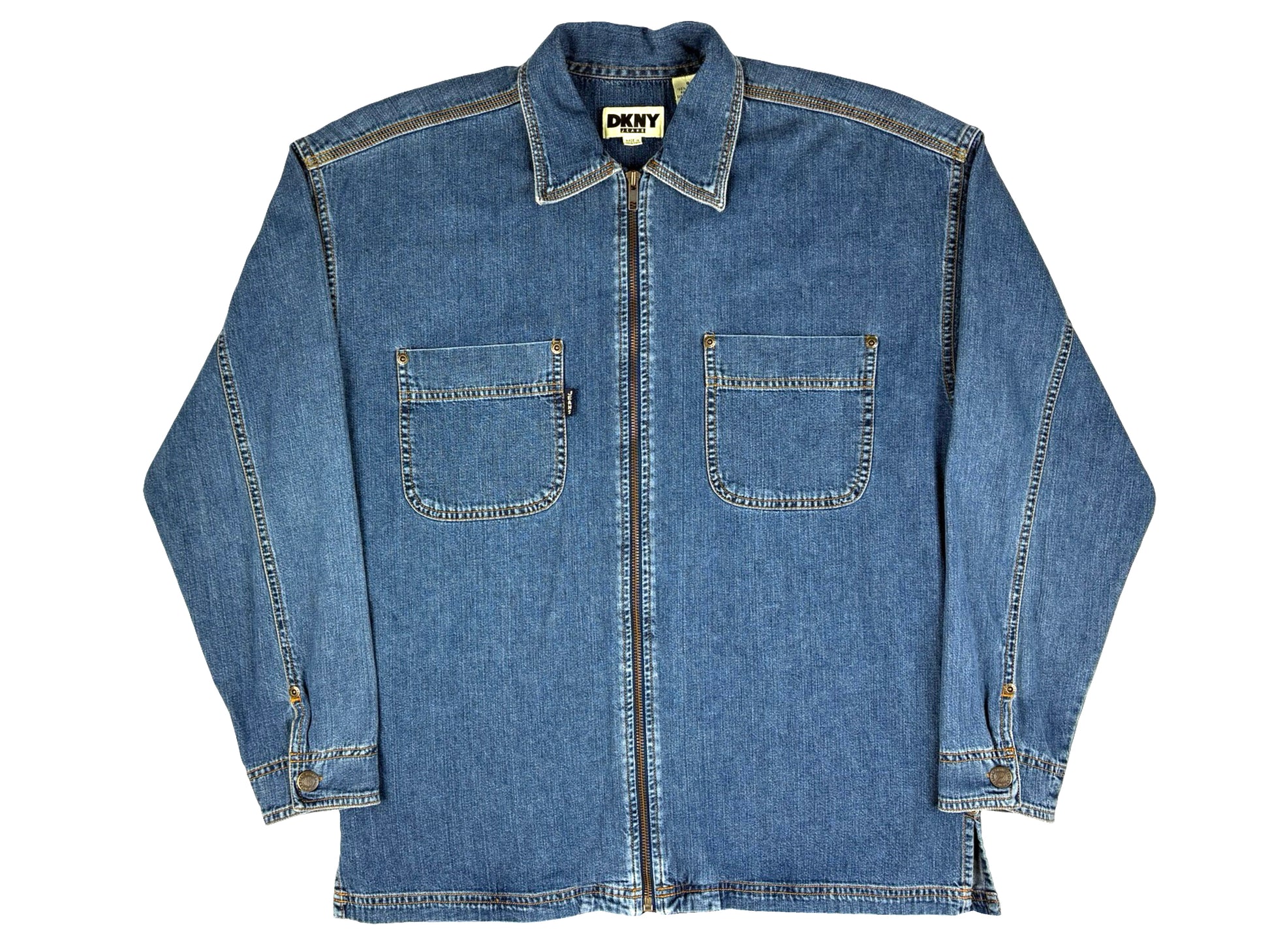 Vintage DKNY Jeans Zip Down Denim Shirt