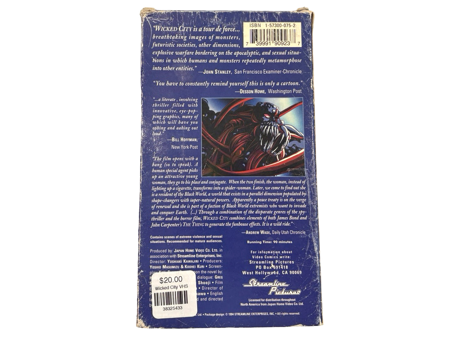Wicked City VHS