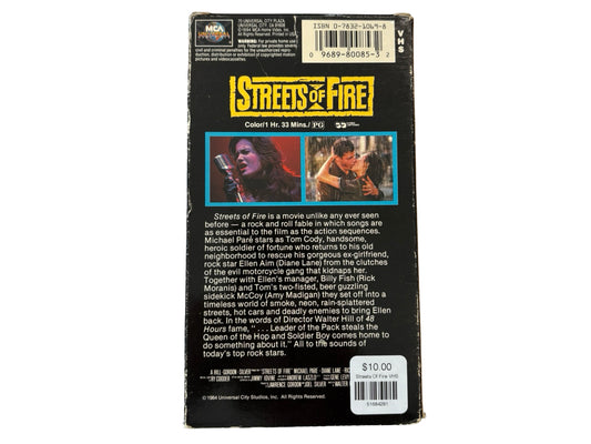 Streets Of Fire VHS