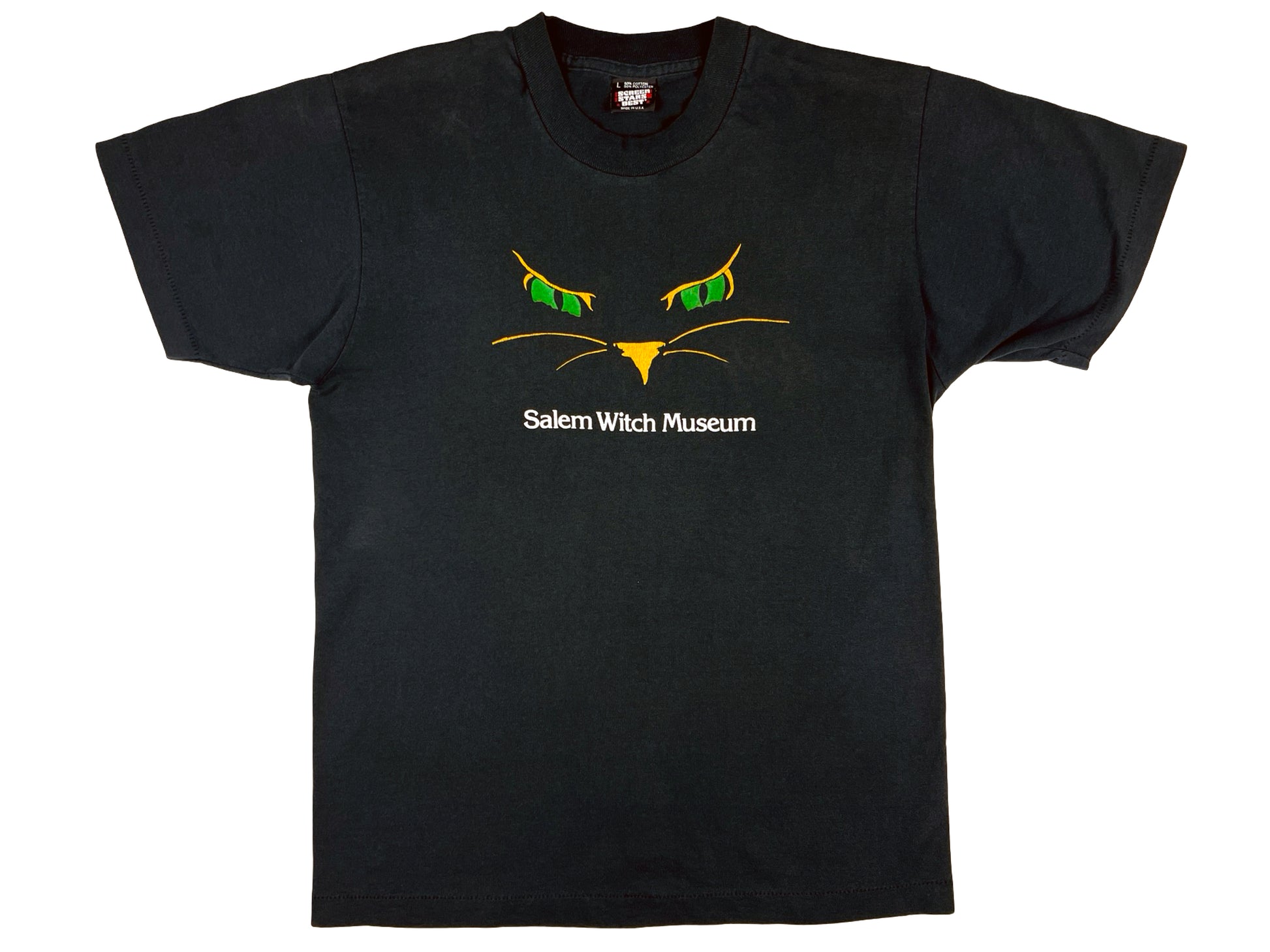 Vintage Salem Massachusetts Witch Museum Cat T-Shirt