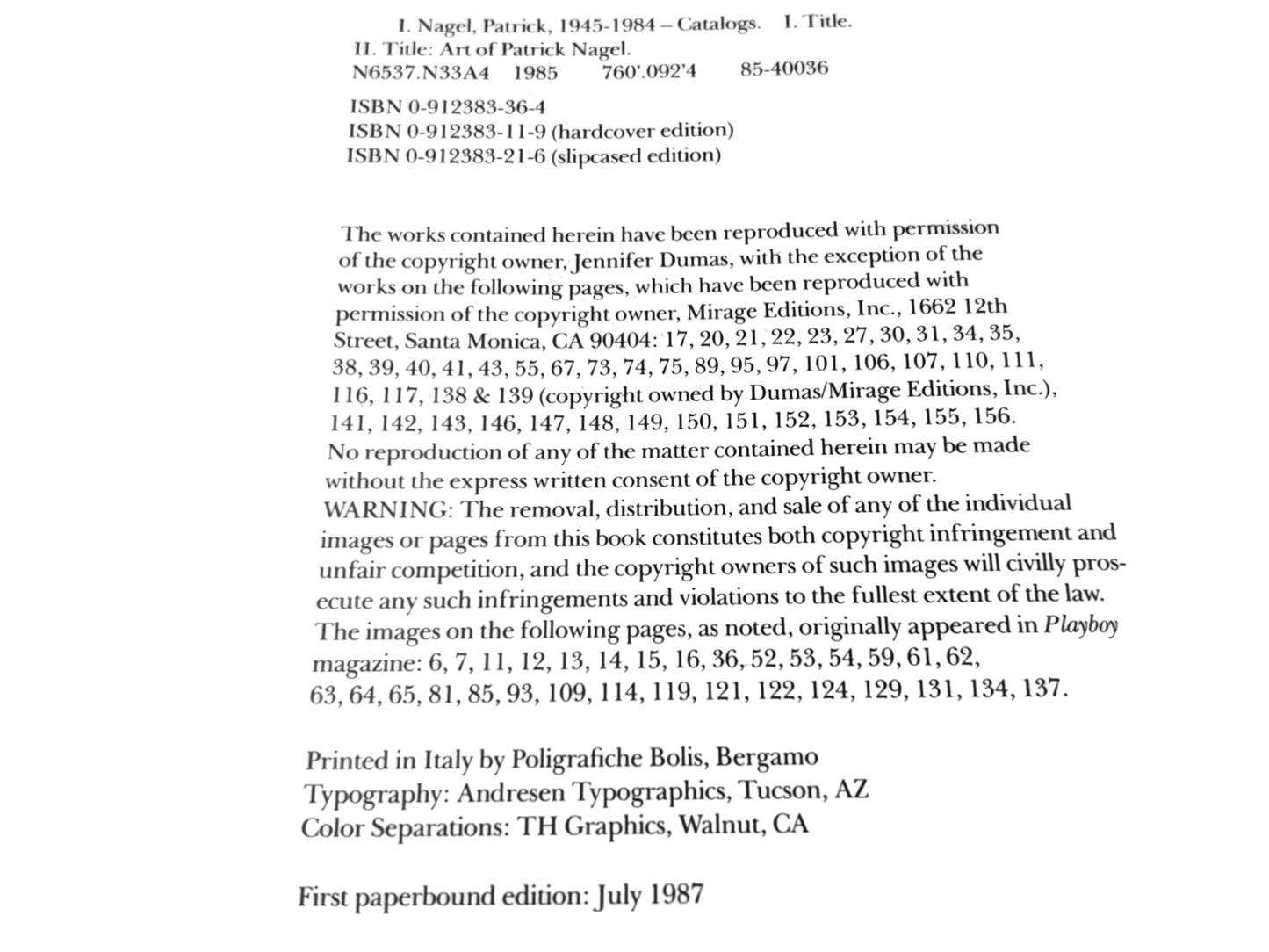 Patrick Nagel Art Book