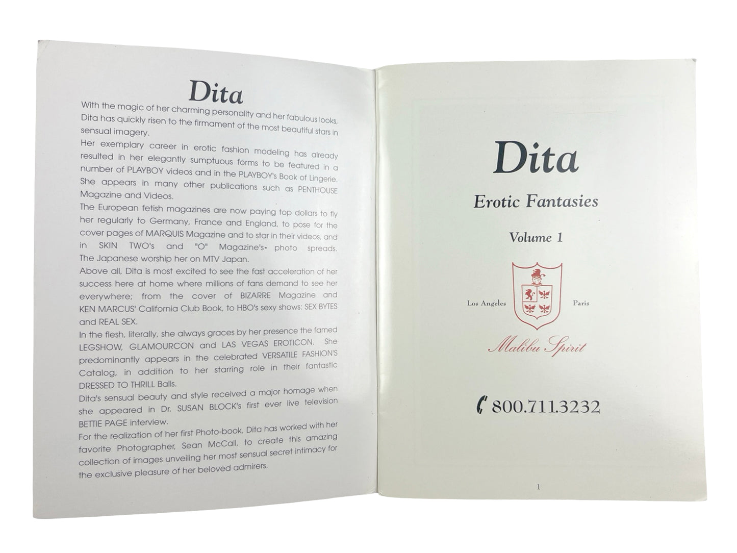 Dita Von Teese Erotic Fantasies Vol 1 Zine