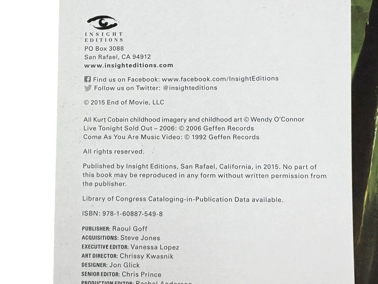 Kurt Cobain: Montage of Heck Book