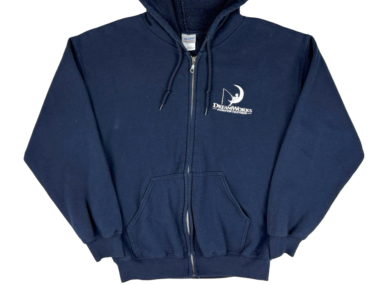 Vintage Dreamworks Animation Television Embroidered Zip Up Hoodie