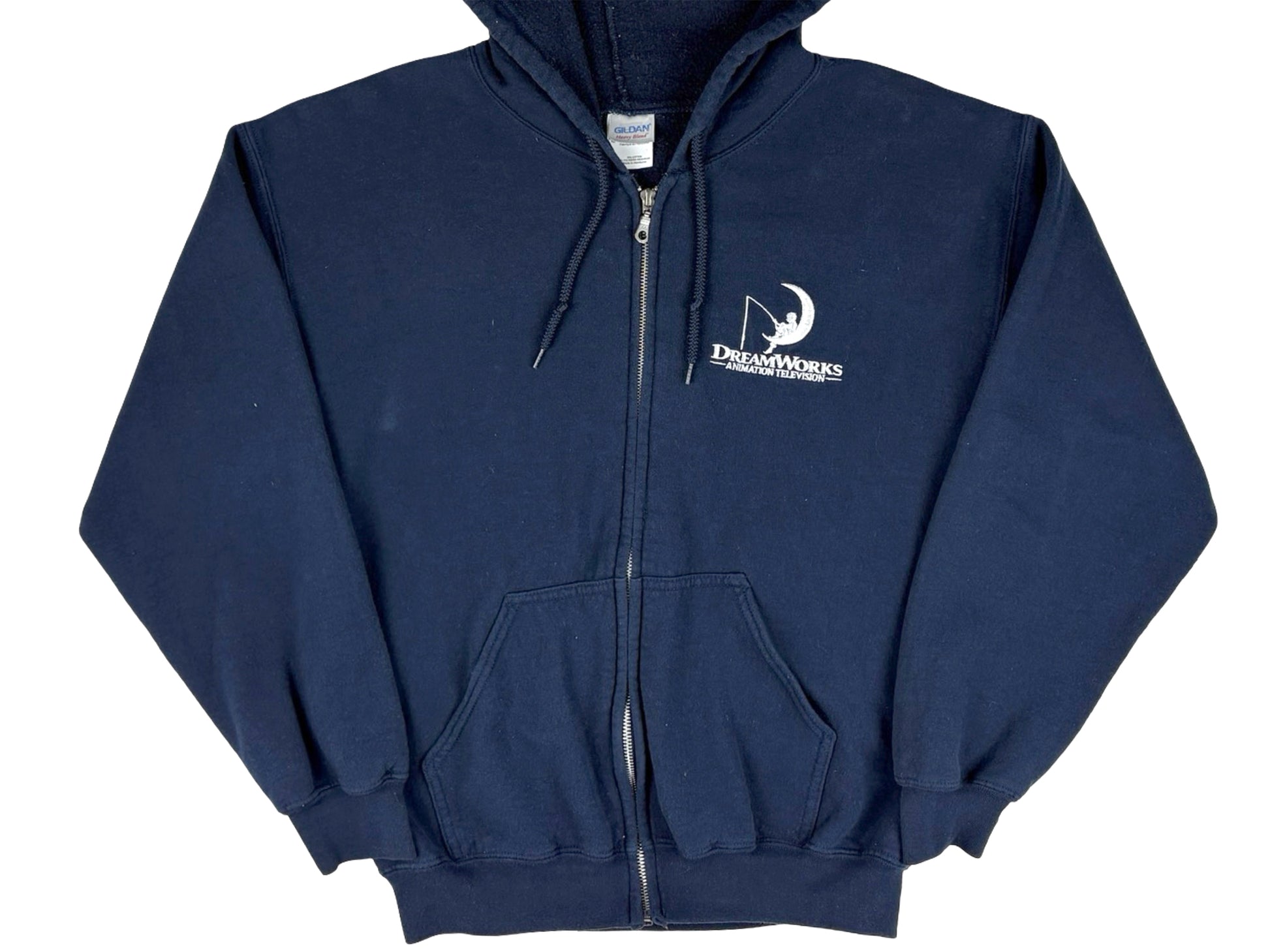 Vintage Dreamworks Animation Television Embroidered Zip Up Hoodie