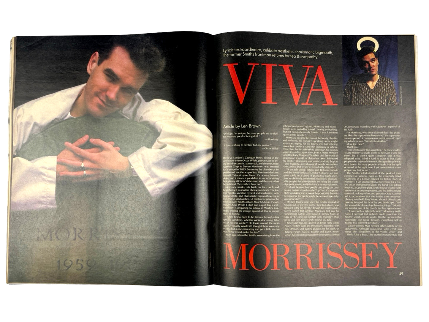 Morrissey Spin Magazine June 1988