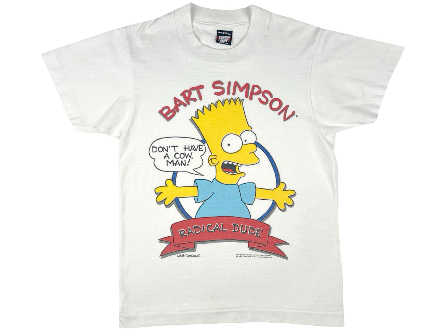Vintage The Simpsons Bart Simpson Don't Have A Cow T-Shirt