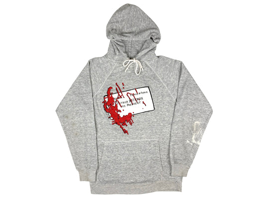 Cecil B. Moxie 'American Psycho Patrick Bateman Card' Chain Stitch Embroidered Hoodie