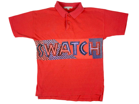 Vintage Swatch Watch Red 80s Polo Shirt