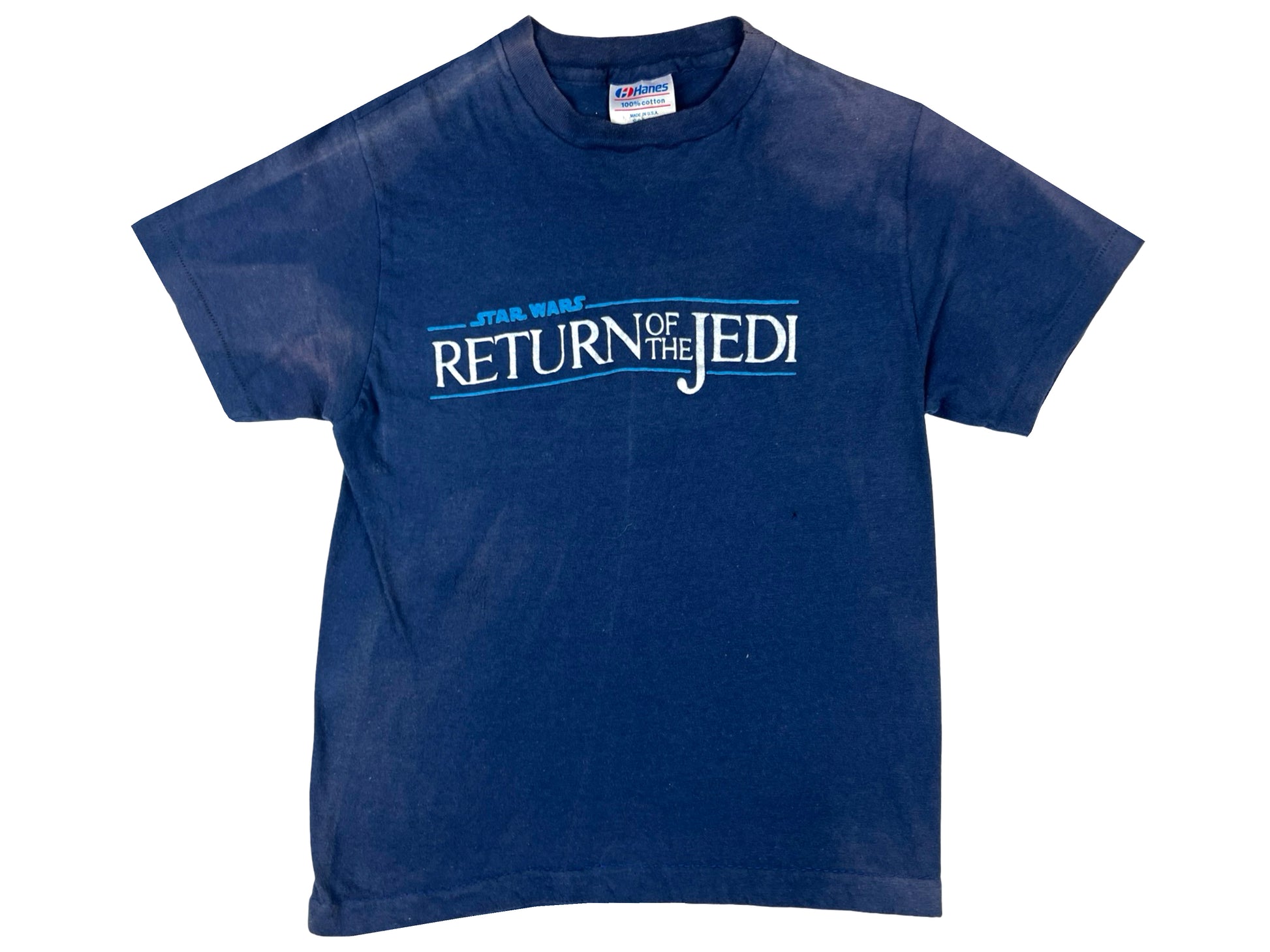 Vintage Star Wars Return of the Jedi Logo Blue T-Shirt
