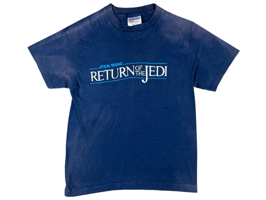 Vintage Star Wars Return of the Jedi Logo Blue T-Shirt
