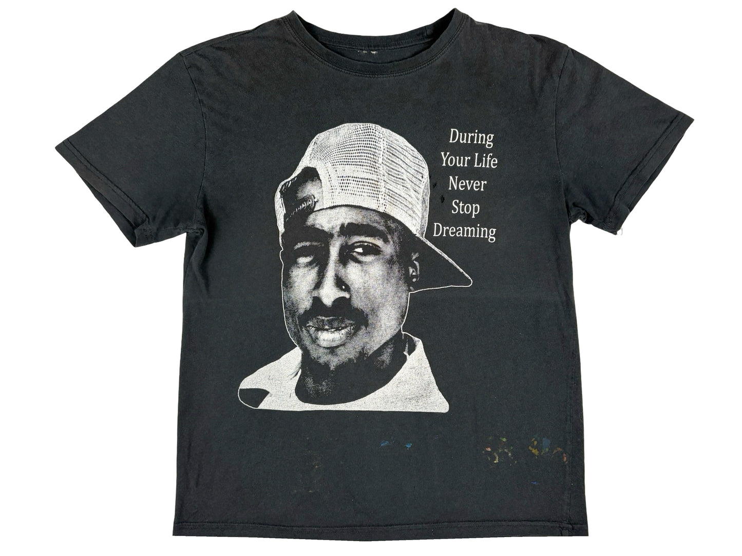 Vintage Tupac Shakur 'Never Stop Dreaming' Bootleg Black T-Shirt