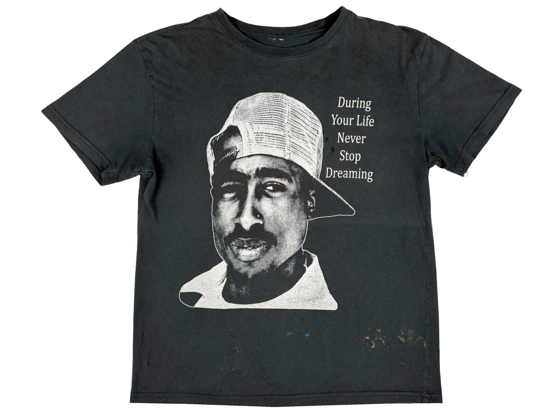 Vintage Tupac Shakur 'Never Stop Dreaming' Bootleg Black T-Shirt