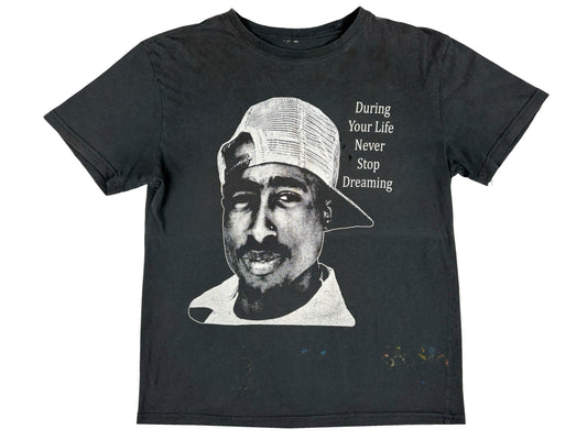 Vintage Tupac Shakur 'Never Stop Dreaming' Bootleg Black T-Shirt