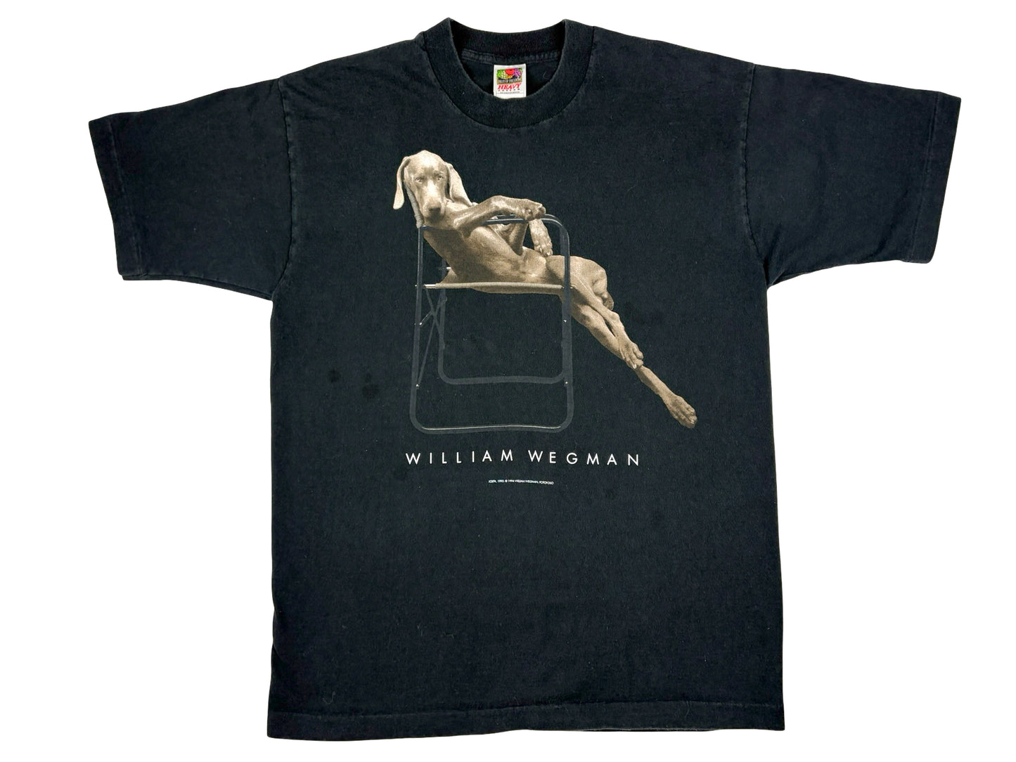 Vintage William Wegman 'Dog In A Chair' T-Shirt