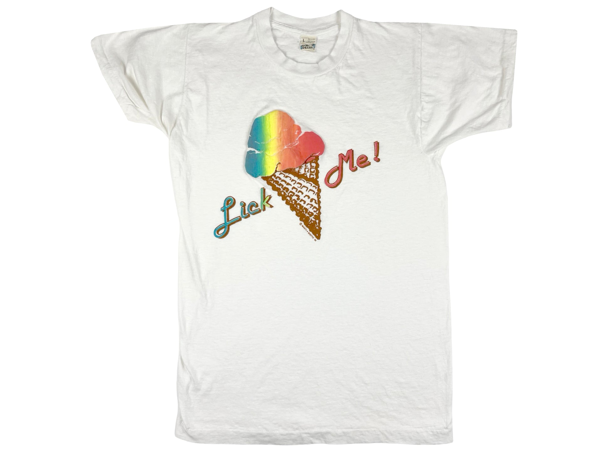 Vintage Ice Cream Lick Me White T-Shirt