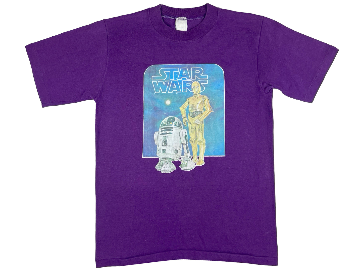 Vintage Star Wars C3-PO & R2D2 Movie Purple T-Shirt