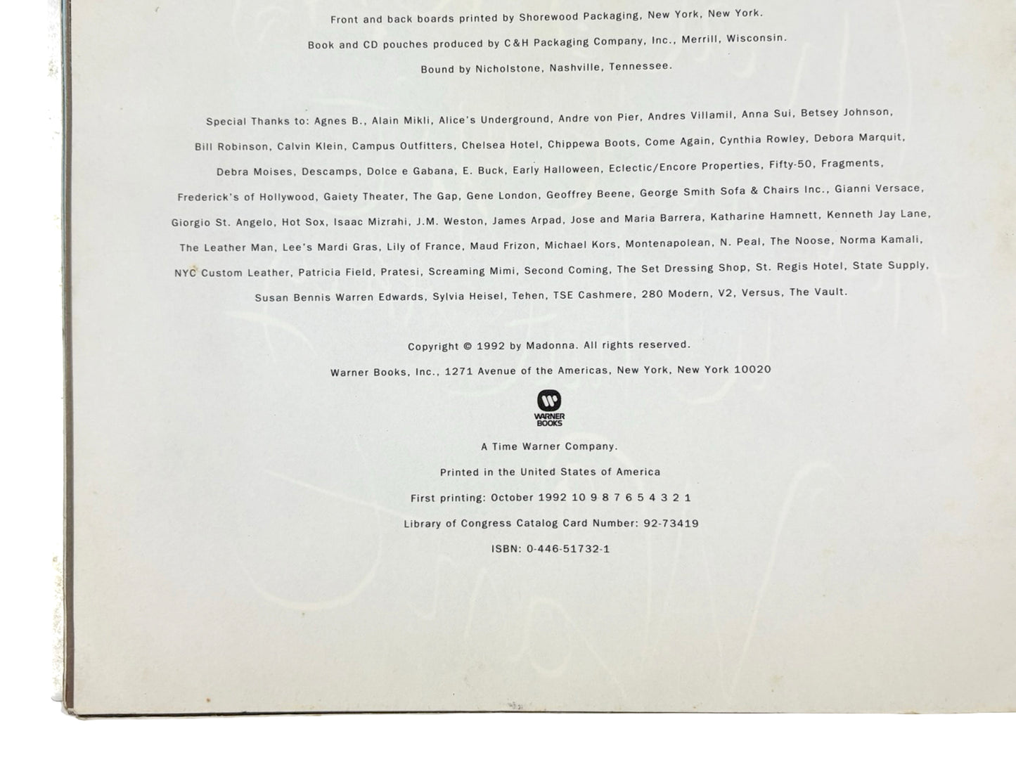 Madonna Sex Book w/ Foil Cover