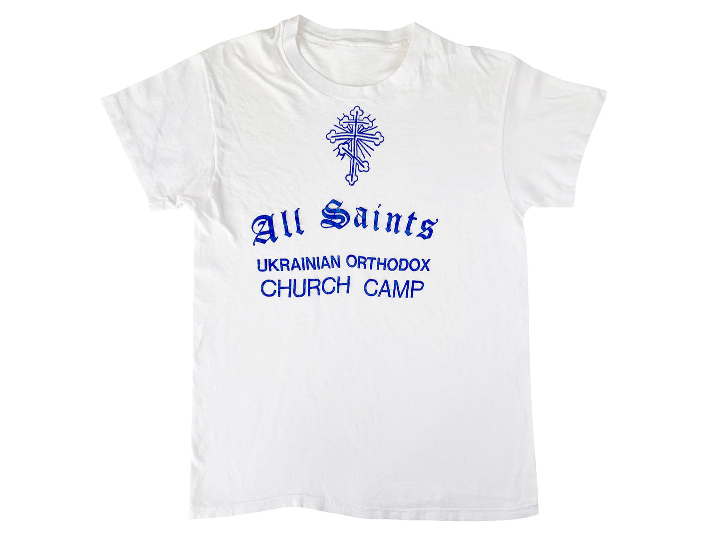 Vintage All Saints Ukrainian Orthodox Church Camp White T-Shirt