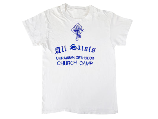 Vintage All Saints Ukrainian Orthodox Church Camp White T-Shirt