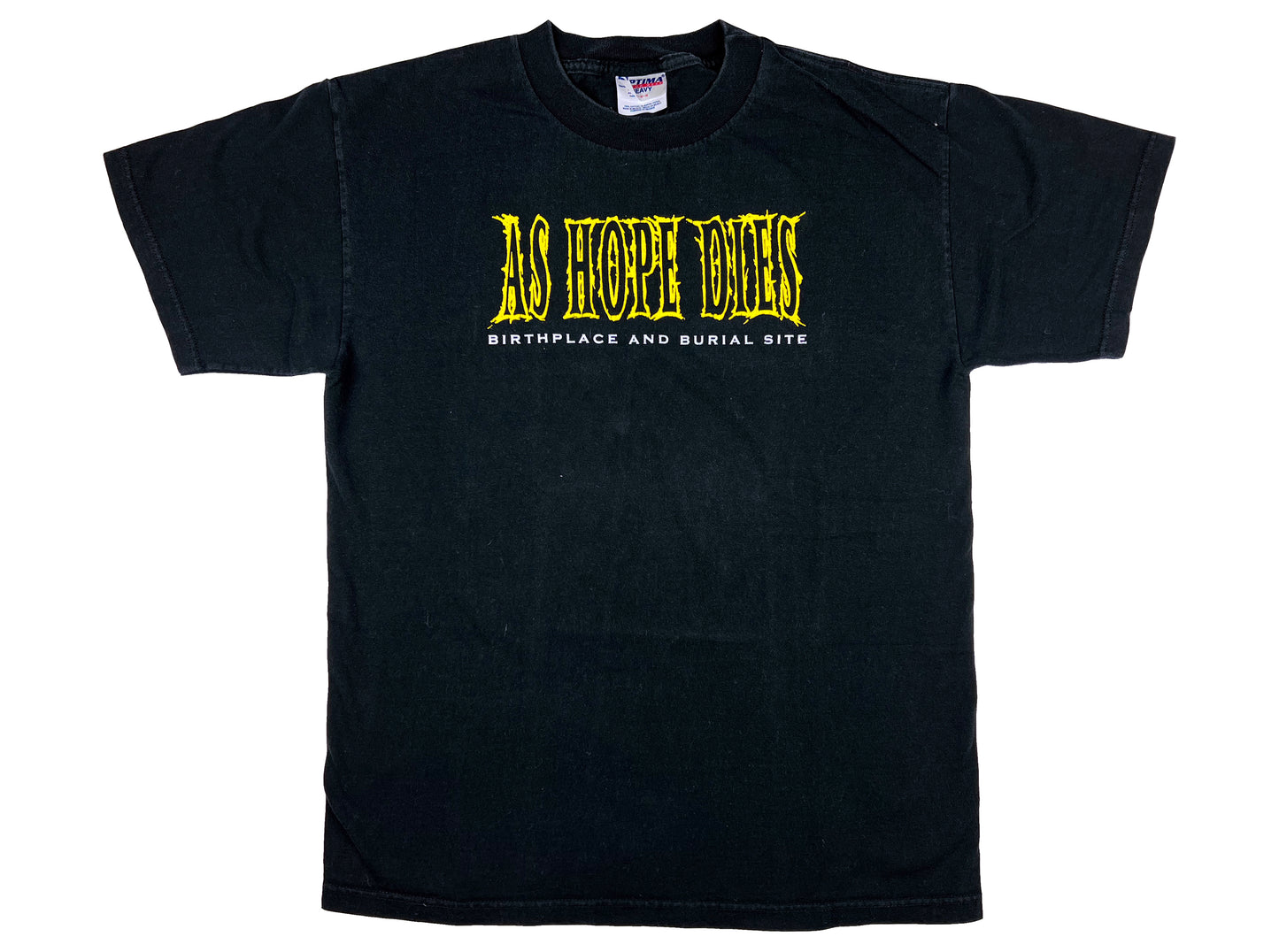 Vintage As Hope Dies 'Birthplace and Burial Site' Black T-Shirt Metalcore hardcore Metal 90s y2k