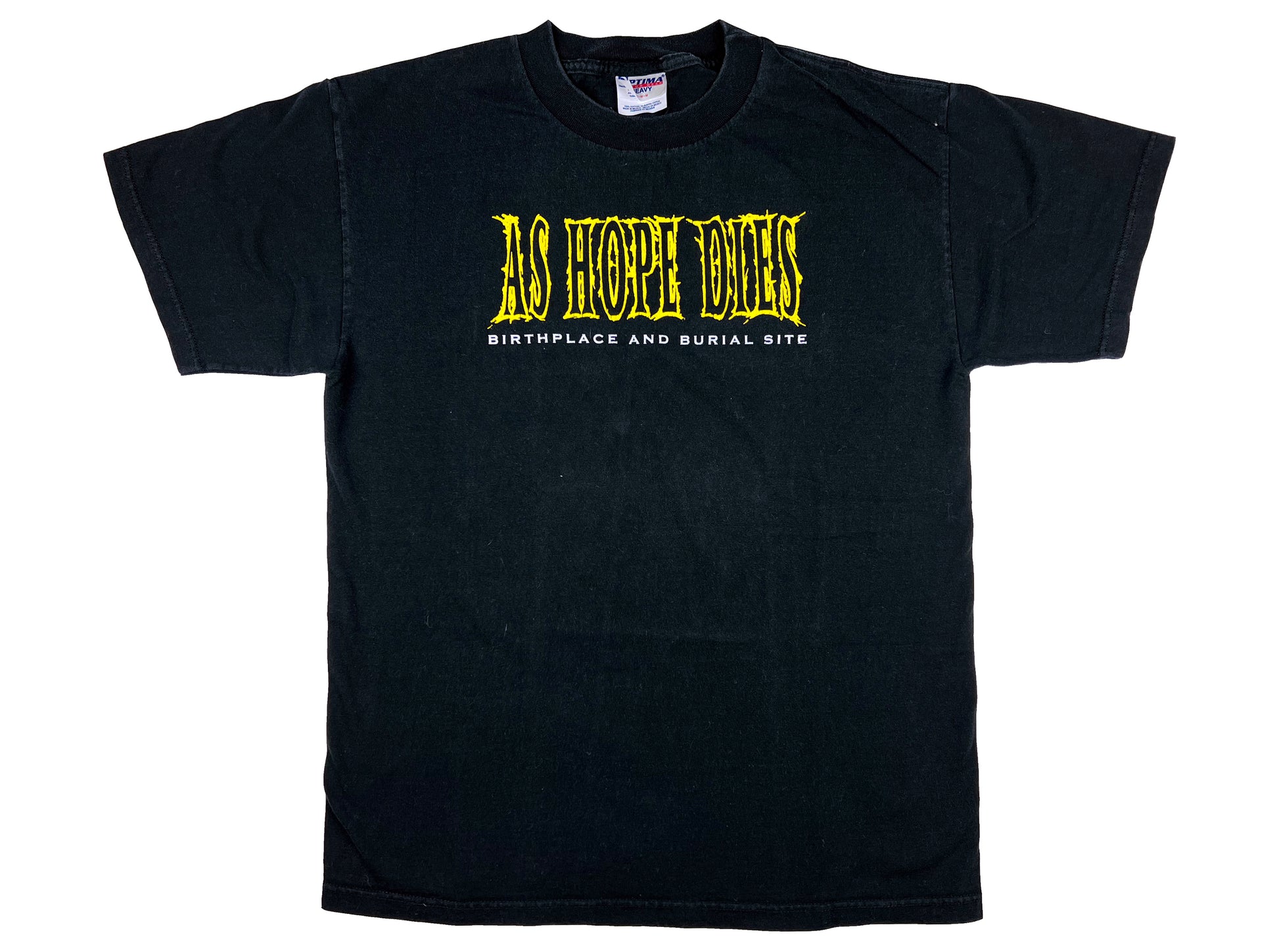 Vintage As Hope Dies 'Birthplace and Burial Site' Black T-Shirt Metalcore hardcore Metal 90s y2k