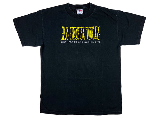 Vintage As Hope Dies 'Birthplace and Burial Site' Black T-Shirt Metalcore hardcore Metal 90s y2k