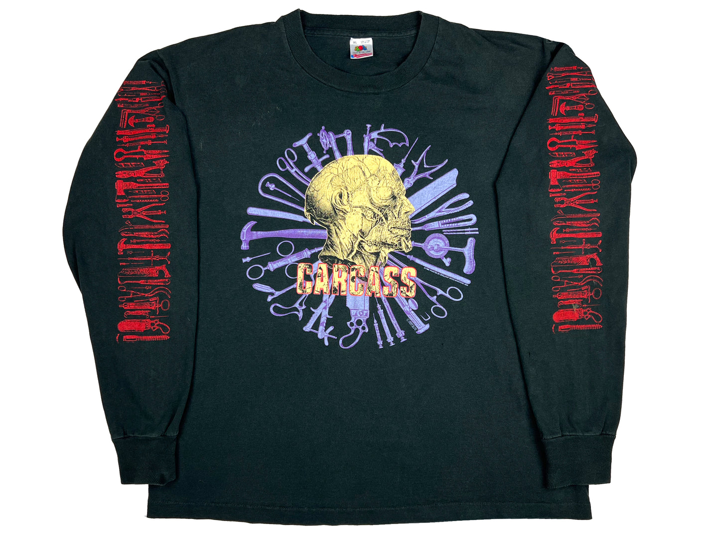 Vintage Carcass 'Tools of the Trade' 1992 Tour Black L/S Shirt